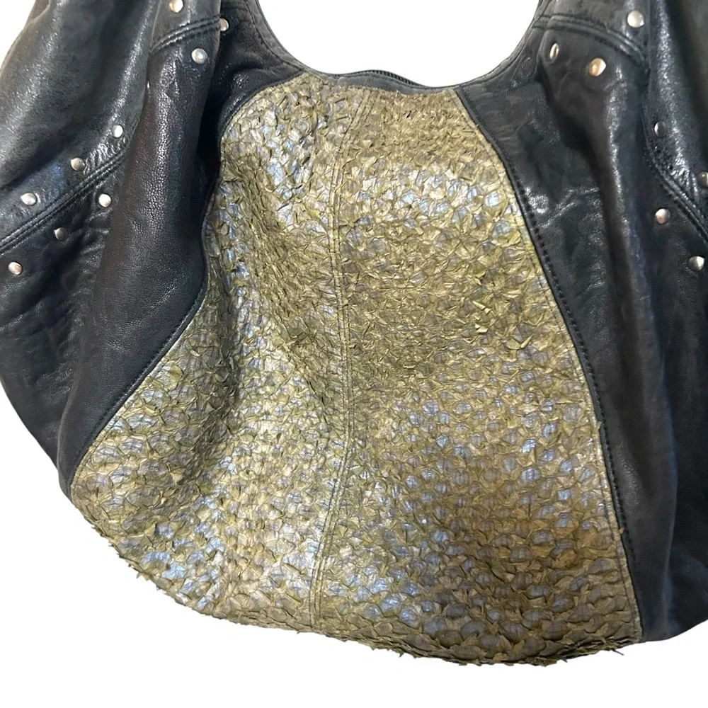 Unnur Emble hobo bag in sky studded eco fashion‎ festival indie leather goth